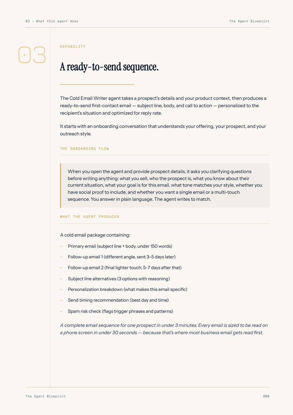 2-3_Cold E-Mail Writer Agent – 3-Min. Handbook