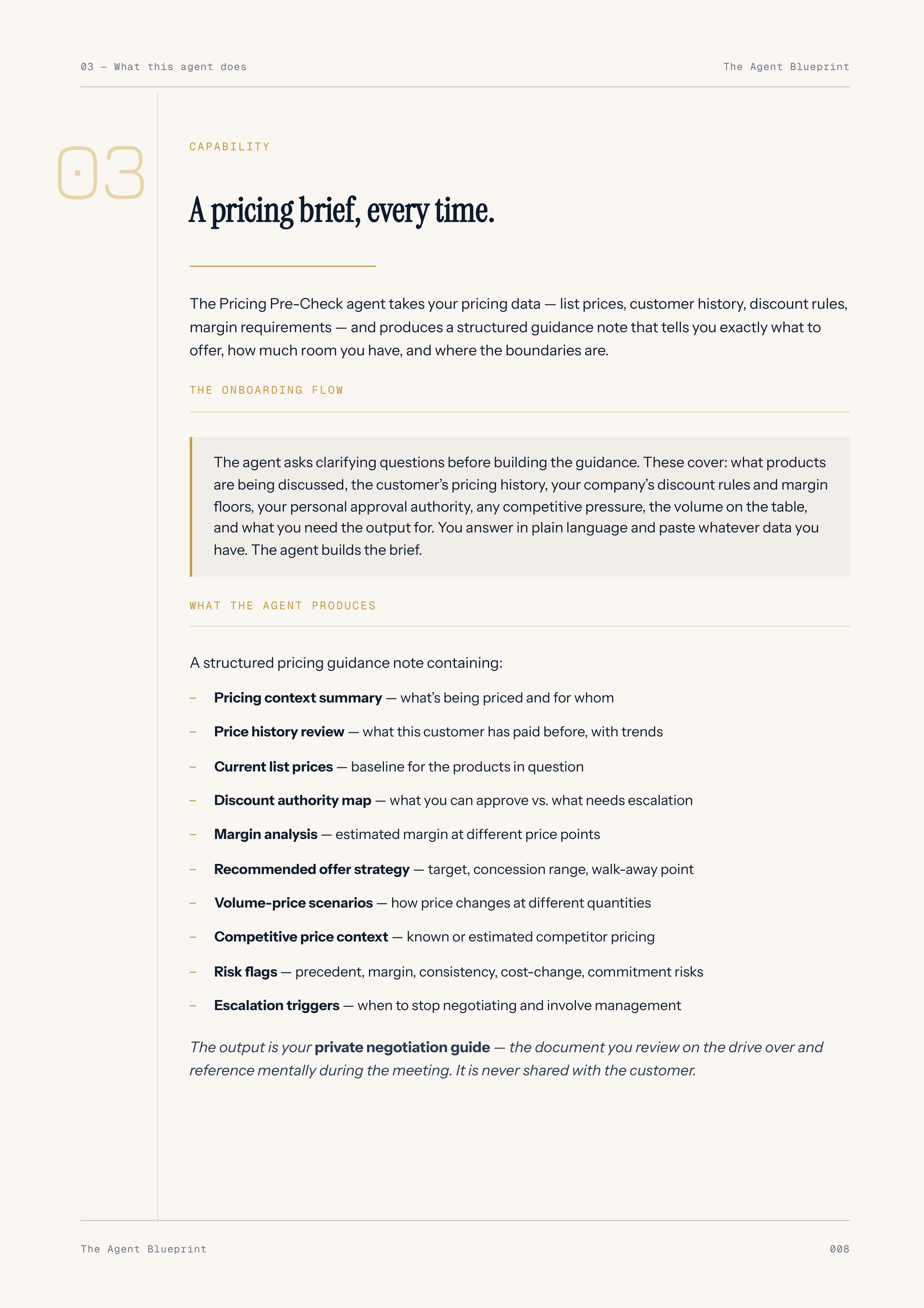 3-4_Pricing Pre-Check Agent – 3-Min. Handbook