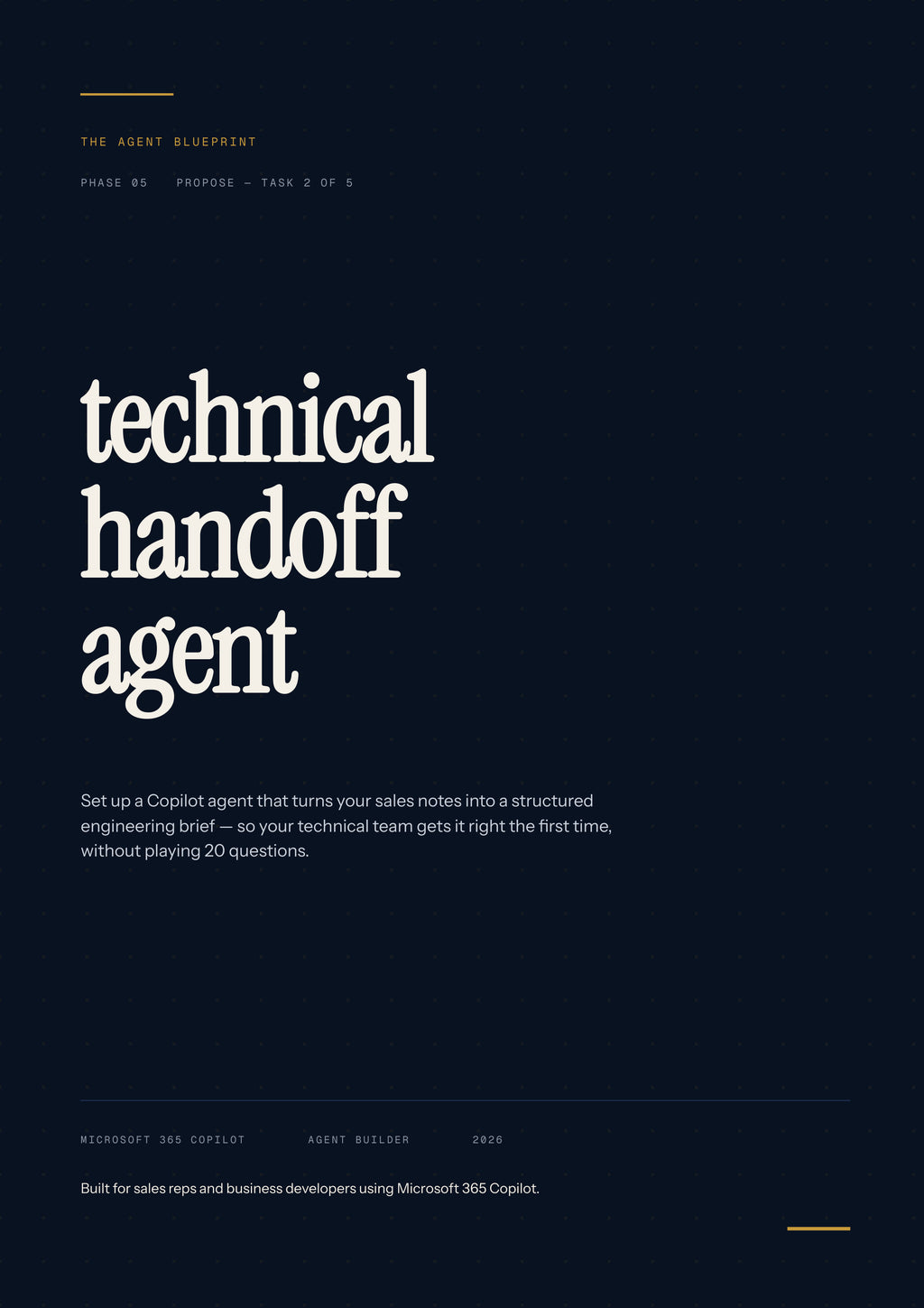 5-2_Technical Handoff Agent – 3-Min. Handbook
