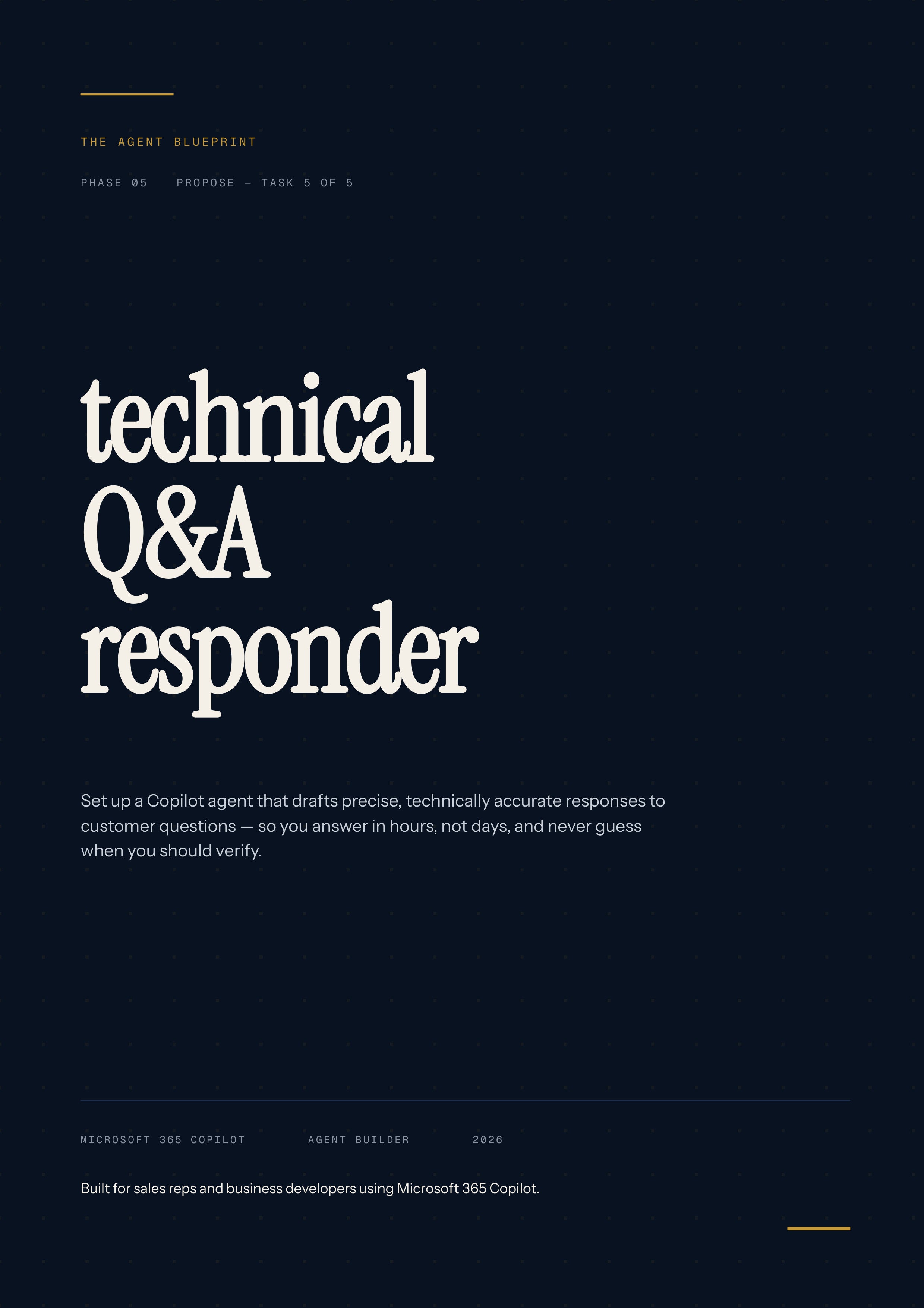 5-5_Technical Q&A Responder Agent – 3-Min. Handbook