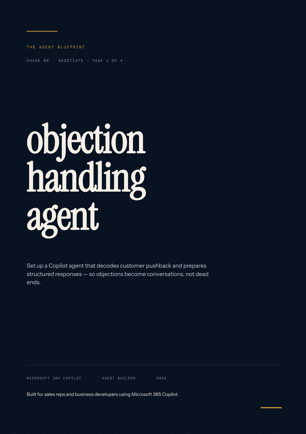 6-1_Objection Handling Agent – 3-Min. Handbook