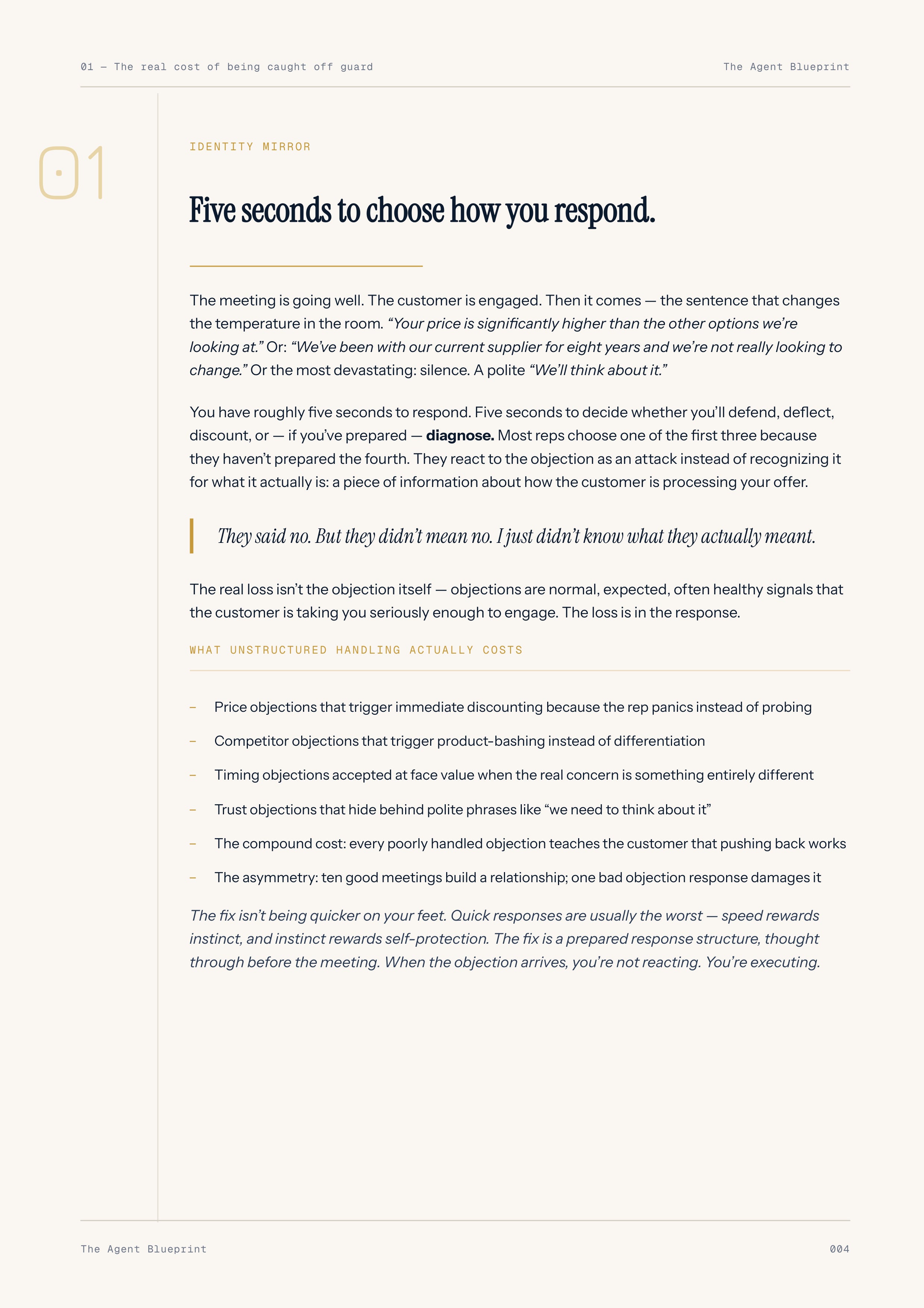 6-1_Objection Handling Agent – 3-Min. Handbook