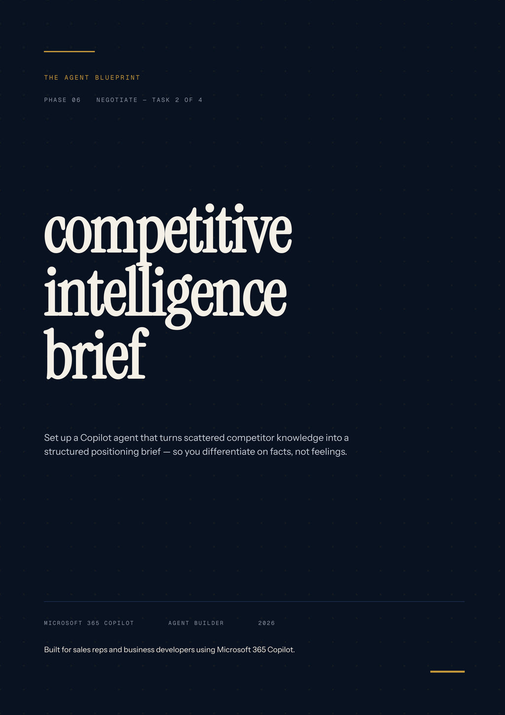 6-2_Competitive Intelligence Brief Agent – 3-Min. Handbook