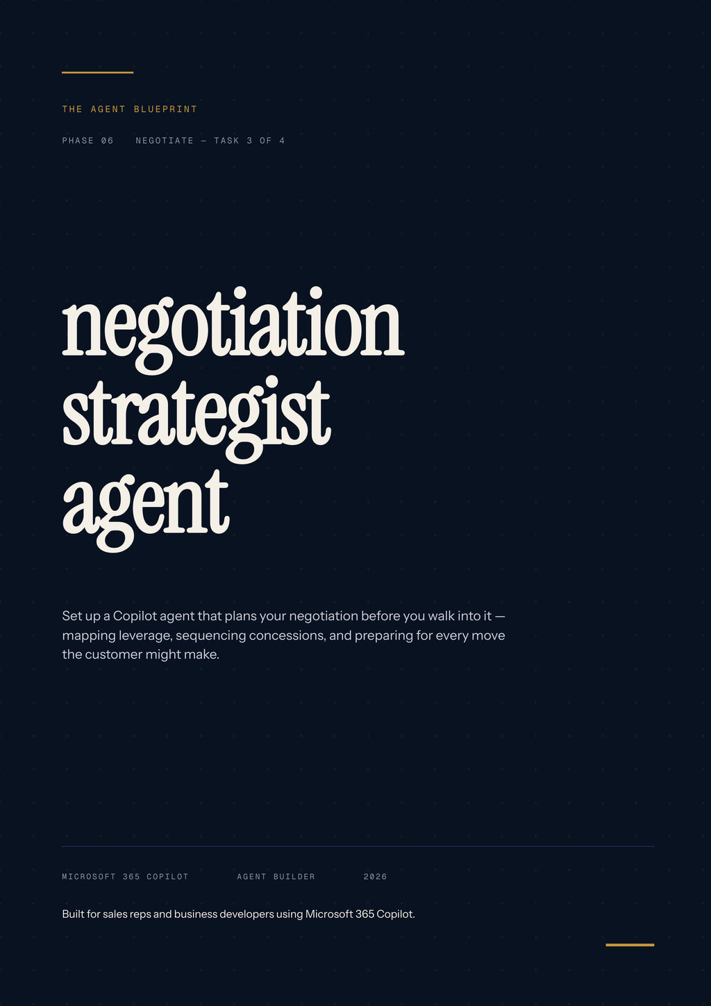 6-3_Negotiation Strategist Agent – 3-Min. Handbook