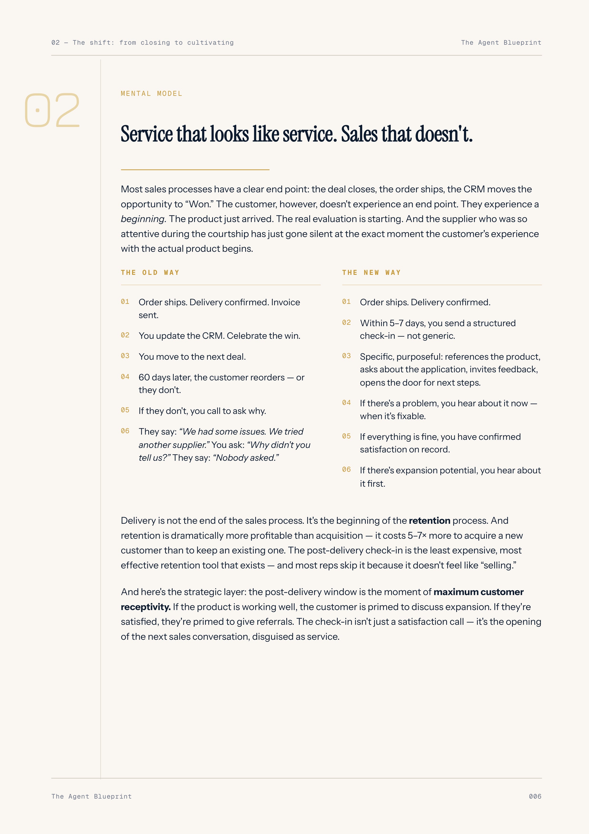 8-1_Post-Delivery Check-In Agent – 3-Min. Handbook