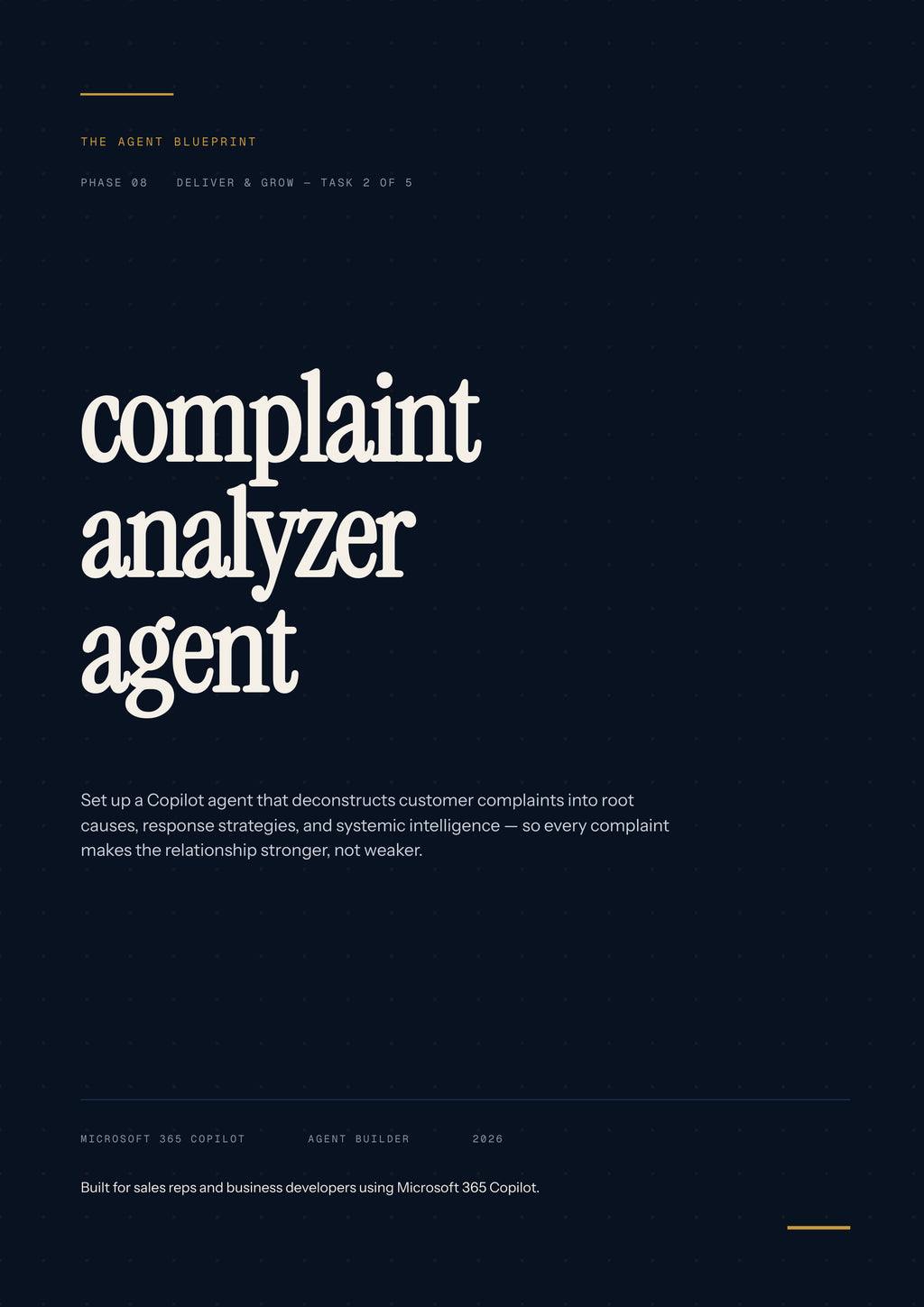 8-2_Complaint Analyser Agent – 3-Min. Handbook