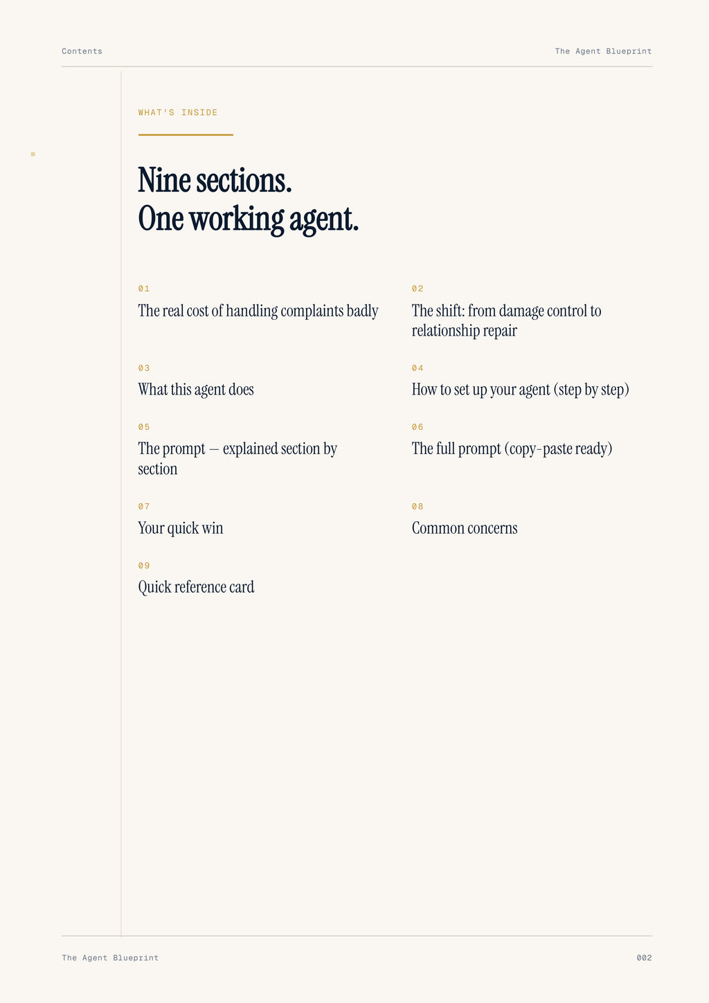8-2_Complaint Analyser Agent – 3-Min. Handbook