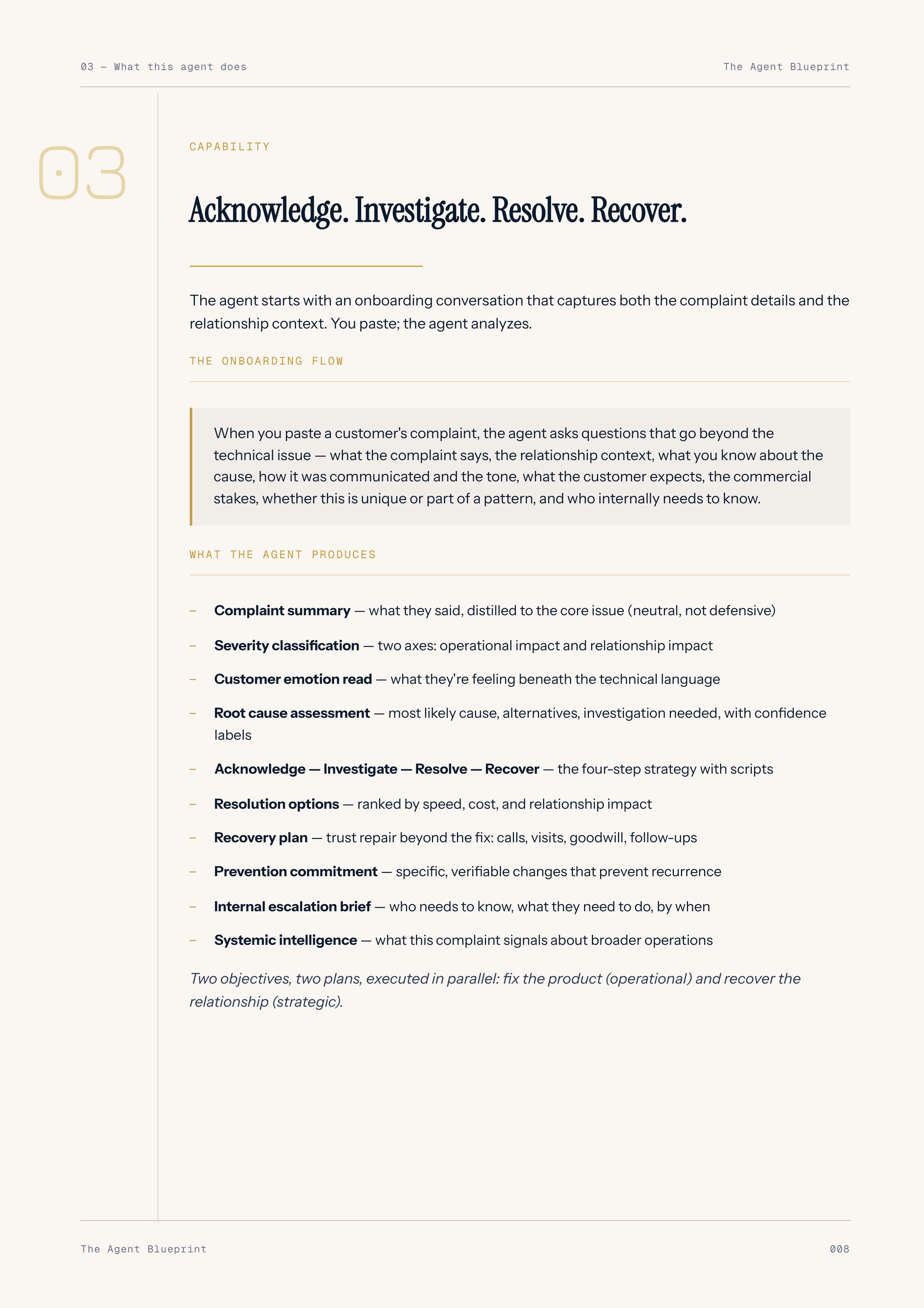 8-2_Complaint Analyser Agent – 3-Min. Handbook
