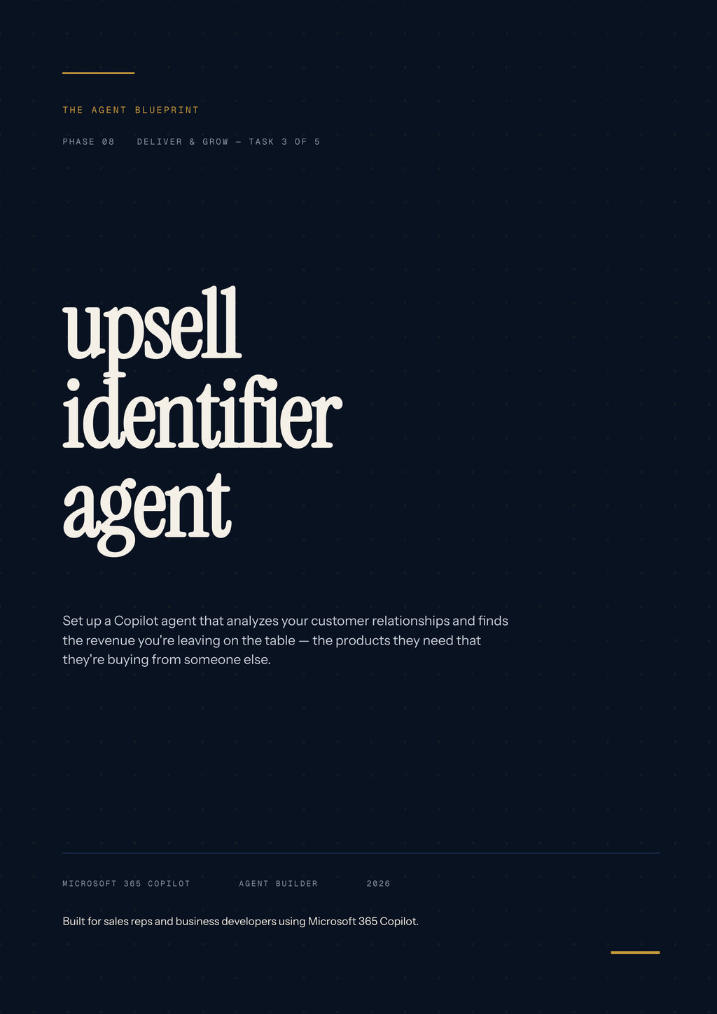8-3_Upseller Identifier Agent – 3-Min. Handbook