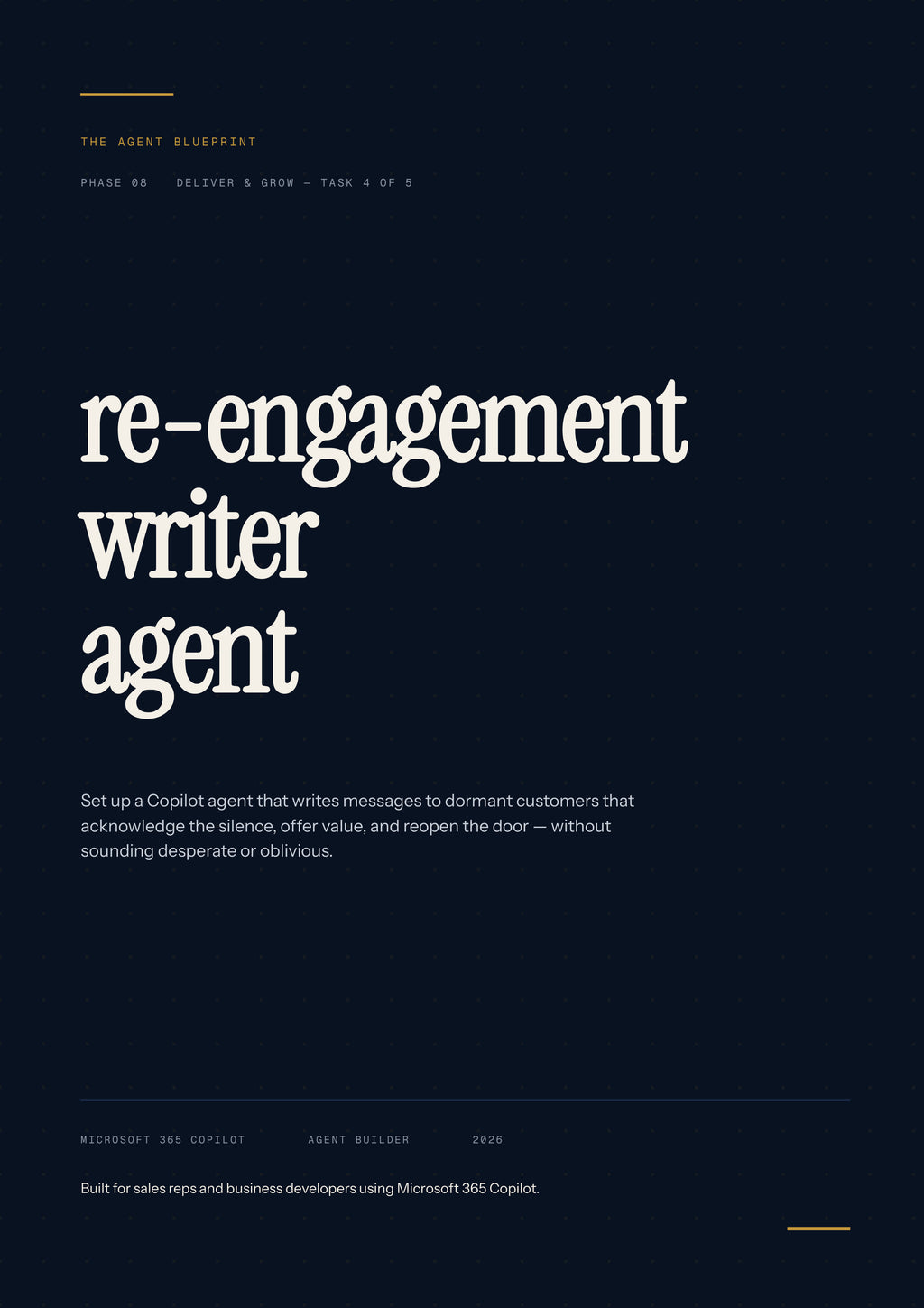 8-4_Re-Engagement Writer Agent – 3-Min. Handbook