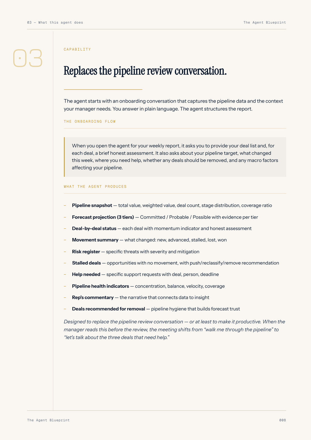 9-1_Weekly Pipeline Report – 3-Min. Handbook