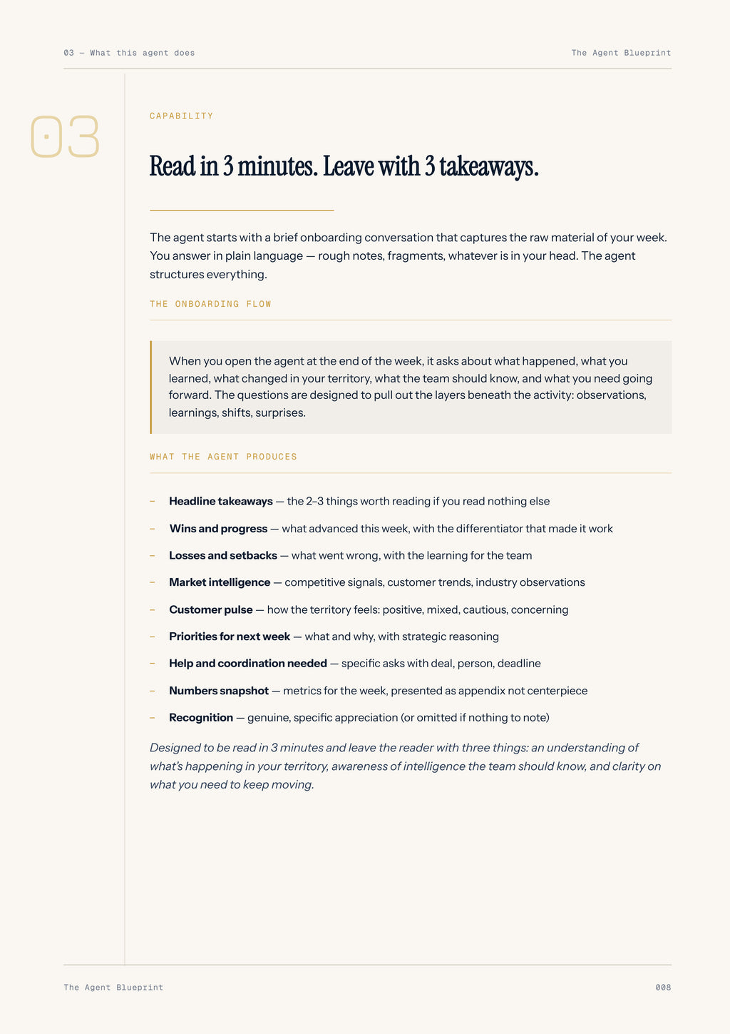 9-3_Team Update Writer Agent – 3-Min. Handbook