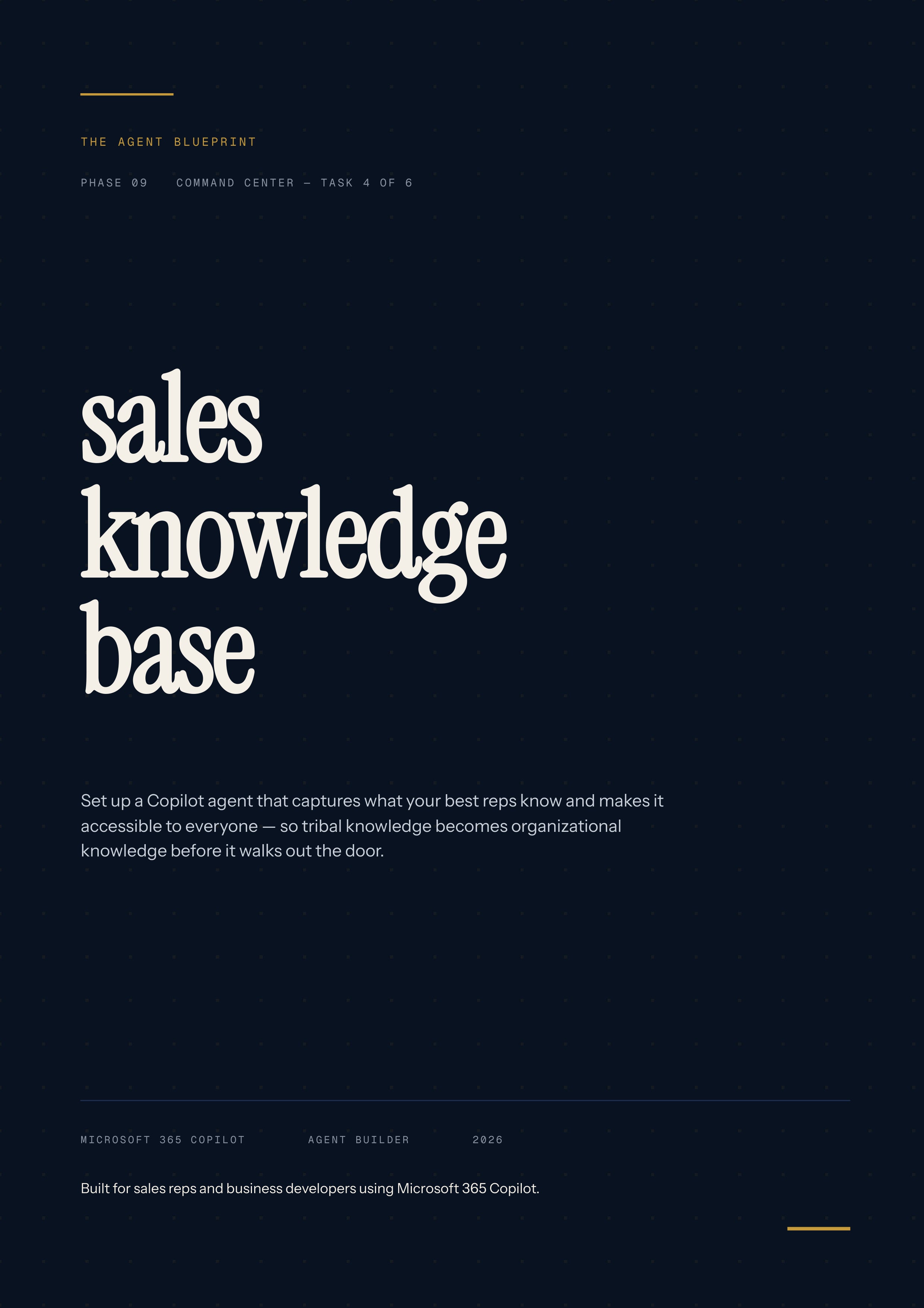 9-4_Sales Knowledge Base – 3-Min. Handbook