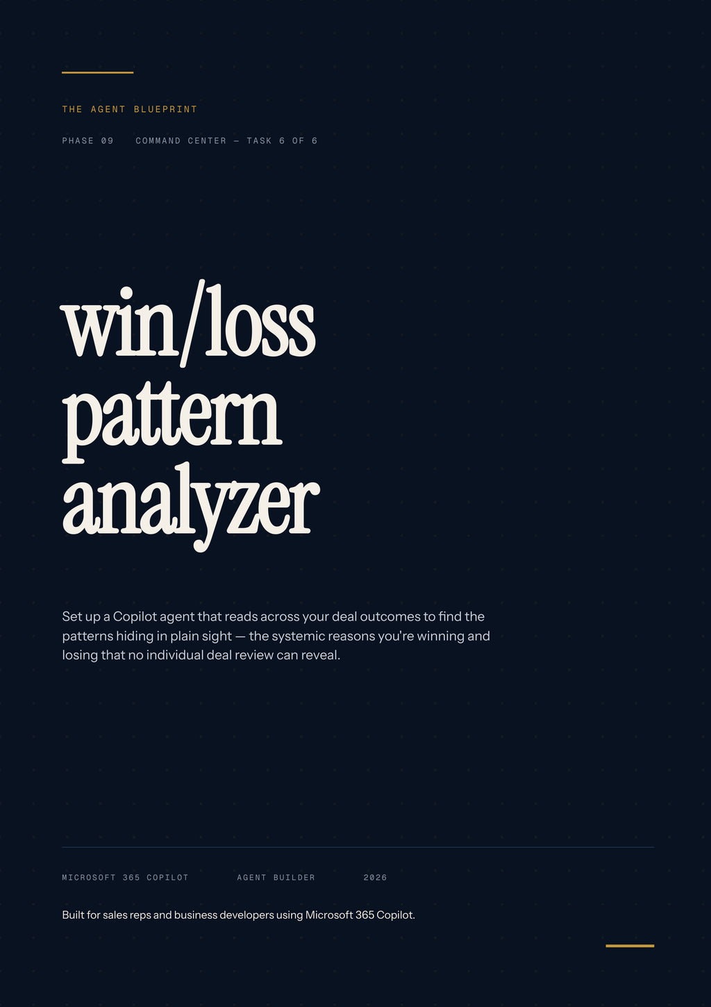 9-6_Win/Loss Pattern Analyser – 3-Min. Handbook