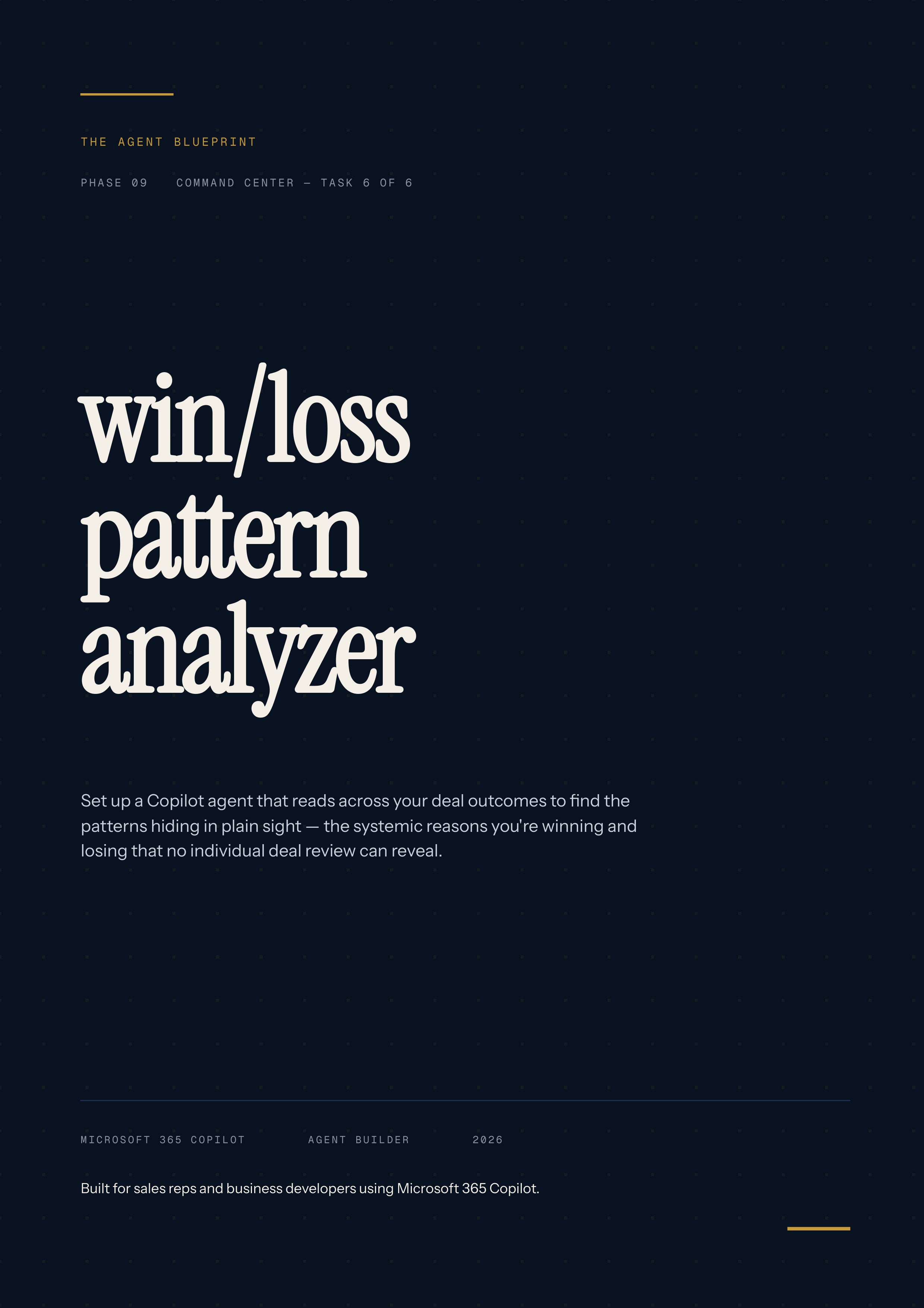 9-6_Win/Loss Pattern Analyser – 3-Min. Handbook