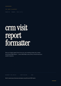 4-3_CRM Visit Report Formatter – 3-Min. Handbook