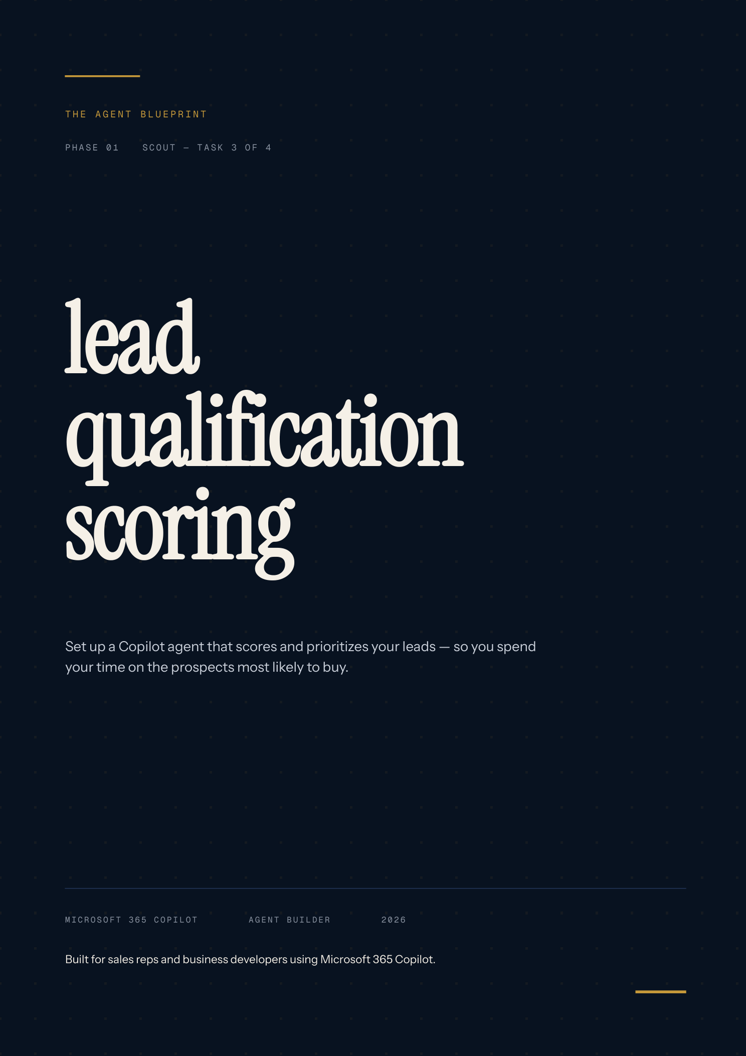 1-3_Lead Qualification Scoring Agent – 3-Min. Handbook