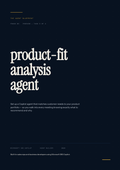 3-3_Product-Fit Analysis Agent – 3-Min. Handbook