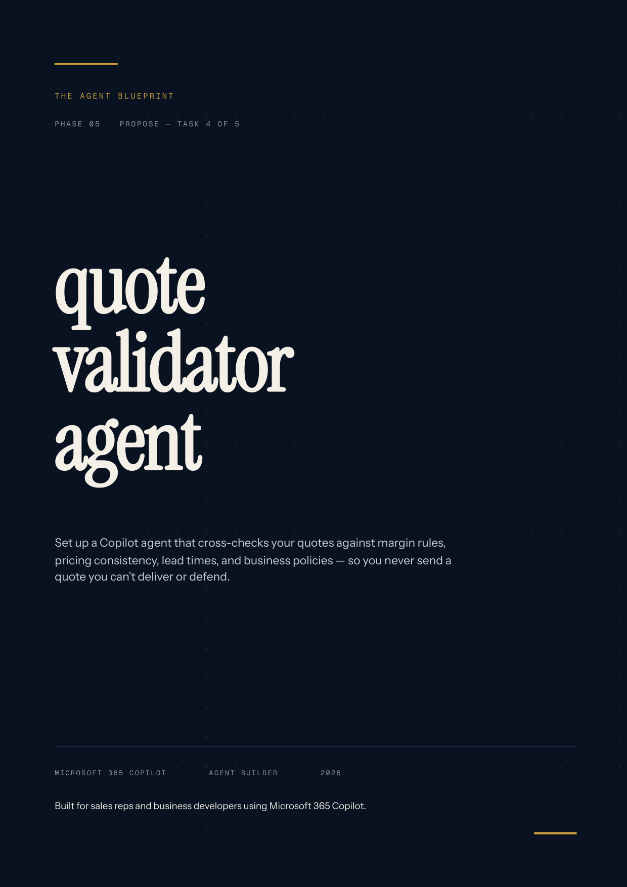 5-4_Quote Validator Agent – 3-Min. Handbook